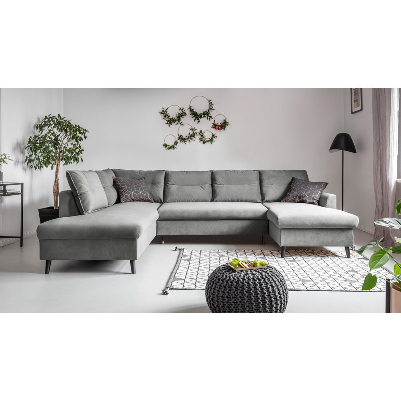 Hykkon Ecksofa Lennon mit Bettfunktion & Bewertungen | Wayfair.de